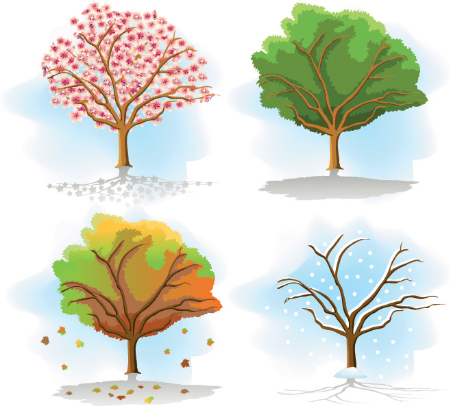 free vector Plant trees vector